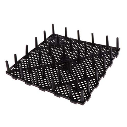 POPETPOP Black Aquarium Divider Trays Fish Tank Bottom Plate Grid Isolate Board Divider- Aquarium Divider Tray PVC Splicing Clapboard Bottom (Black) PVC Splicing Aquarium Accessory - size: 10pcs