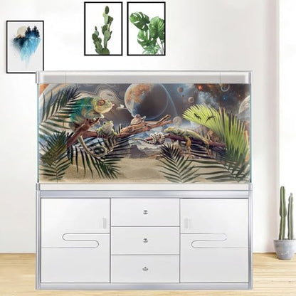 24X12IN Cosmic Spaceterrarium Background, Cool Parallel Space Themed Aquarium Reptile Habitat Background, Aquarium Background with 10EVA Double-Sided Tape - color: space02, size: 24X12in/60X30cm