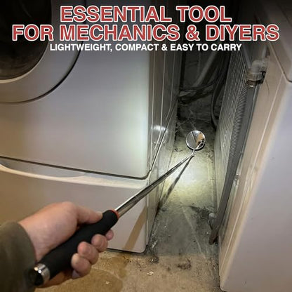 UTR Perfect - 2 in 1 - One side - 2" Telescopic Mirror for Inspection, Flexible Mirror 360 Rotation. Other side - 8lb Steel Magnet for Magnetic Pick-up. Two Tools Combined Together