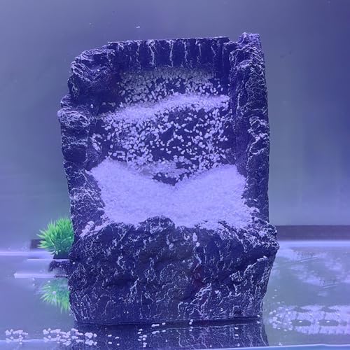 Fish Tank Decoration Rockery, Aquarium Mountain View Stone with Underwater Sand, Small Fish Tank Rockery Cave Waterfall, Resin Rockery Decor, Landscape Ornament Decorations Medium