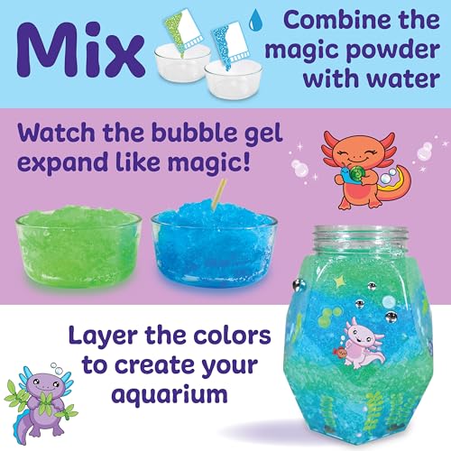 Creativity for Kids Glowing Axolotl Aquarium - Axolotl Crafts and Toys for Girls and Boys, STEM Science Kits for Kids, Craft Kits and Axolotl Gifts for Girls and Boys (Ages 6+)