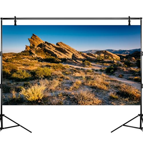 Desert Reptile Tank Background Evening Light on Rocks Terrarium Background Sunset Desert Rocky Bush Thorns Reptile Enclosure Backgrounds Desert Gobi Bearded Dragon Tank Aquarium Backgrounds 24x12in - color: Gobi Gold, size: 24(W)x12(H)inches/ 60(W)*30cm(H