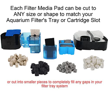 Penn-Plax Ammonia Reducer Aquarium Filter Media Pad – Easy to Cut into Any Size Your Filter Requires – 10” x 18” - size: 10" x 18", style: Ammonia Reducer