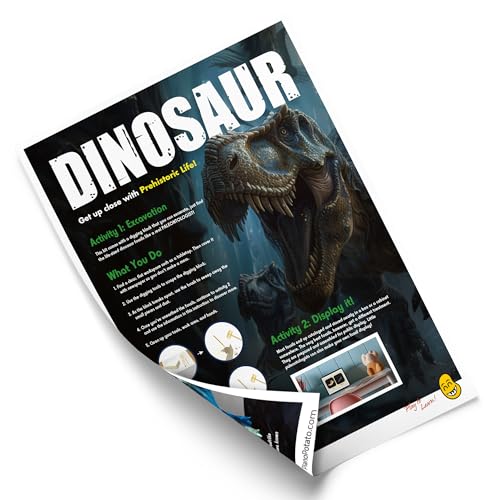 Dinosaur Dig Kit - Excavate 2 Life-Sized Fossils (T.Rex Claw & Ankylosaurus Spine) - STEM Authenticated Science Toy with Tools & Display Frame - Gifts for Boys & Girls Ages 6-12 - size: T.Rex Claw & Ankylosaurus Spine