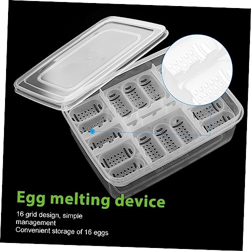 DECHOUS 2Pcs Reptile Hatchery Incubator with Compartments Transparent Egg Incubation Tray for Lizard and Durable Breeding Box for Egg Observation