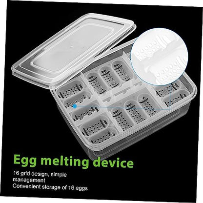 DECHOUS 2Pcs Reptile Hatchery Incubator with Compartments Transparent Egg Incubation Tray for Lizard and Durable Breeding Box for Egg Observation