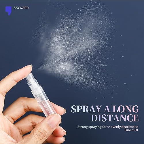 Fandamei 3ml Mini Spray Bottle, 10 Pack 3ml Mini Clear Plastic Spray Bottle Empty, Fine Mist Refillable Mini Perfume Bottle, Perfume Atomizer, Small Empty Sample Containers for Travel Portable - size: 3ml