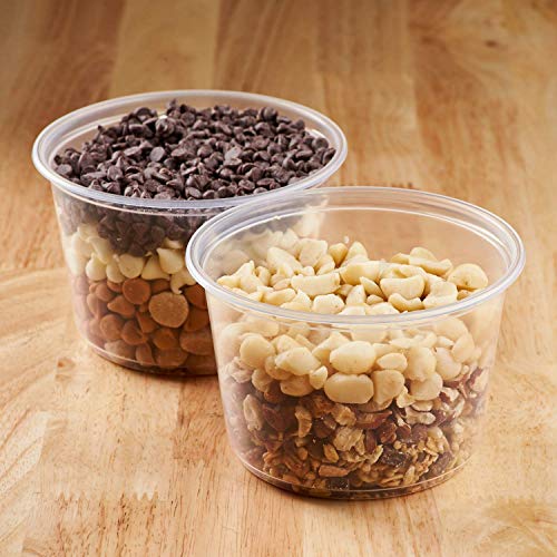 Karat [16oz - 500 ct] Clear PP Plastic Round Deli Food Container for Hot and Cold Food, BPA-Free (FP-DC16-PP) - size: 16 oz Container