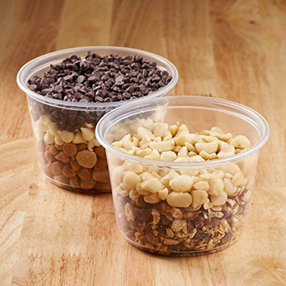 Karat [16oz - 500 ct] Clear PP Plastic Round Deli Food Container for Hot and Cold Food, BPA-Free (FP-DC16-PP) - size: 16 oz Container