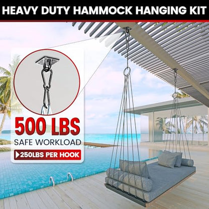 304 Stainless Steel Pad Eye Snap Hook, M5 Ceiling Hook 500Lb,8Pcs | Hanging Kit with Screws for Hammock Chair Swing, Yoga Gym Equipment, Sun Shade Sail, Plant Hangers & Marine Boat Hardware - size: 2 Inch, style: Black Square