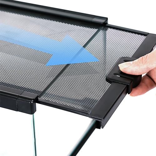 REPTI ZOO Full Glass 15 Gallon Reptile Tank, Medium Reptile Terrarium 24" X 12" X 12" for Gecko Hermit Crab Hognose Snake etc, Top Screen Ventilation & Feeding - size: 24"W X 12"D X 12"H (15 Gallon)