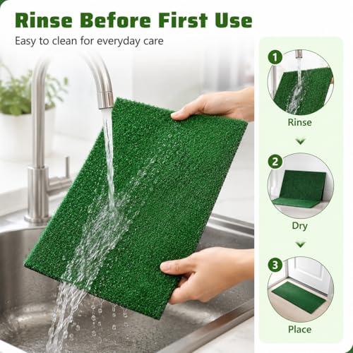 jojofuny Artificial Grass Turf: Turtle Basking Ramp, Aquatic Grass Lawn, Simulation Reptile Turf for Pet, Fish Tank Reptile Ramp Terrace Turtle Resting Basking Platform