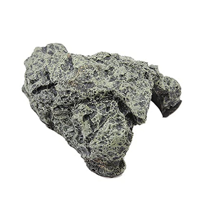 Reptile Rock Hide Cave, 1.6 in Inner Diameter, Small | Simulation Stone Appearance, Aquarium Habitat Decoration, Lizard Turtle Amphibian Enclosure, Tortoise Habitat Accessory - size: 3.5 x 2.8 x 1.6 in
