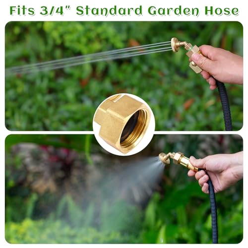 Misting Nozzle,Heavy Duty Garden Hose Mister Nozzle, Adjustable Water Spray Pattern From Powerful Jet To Mist,Ideal For Misting Delicate Plants (8-Hole, 1) - size: 8-Hole