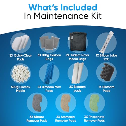23 Pcs 206/207 Filter Media Canister Filter Maintenance & Replacement Filter Media Kit, Quick Clear, Carbon Bags (300g), Biomax (500g), Bio Foam, Phosphate-Ammonia-Nitrite Remover, Including Mesh Bags - size: 206/207
