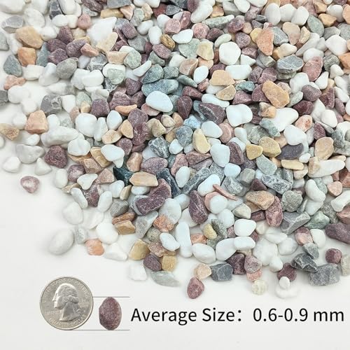 10lbs Mixed Color Pebbles for Landscaping, 3/8inch Small Rocks for Succulent Cactus Planters, Natural Polished Pebbles, River Rocks for Plants, Vases, Garden - color: Mixed, size: 10 LB