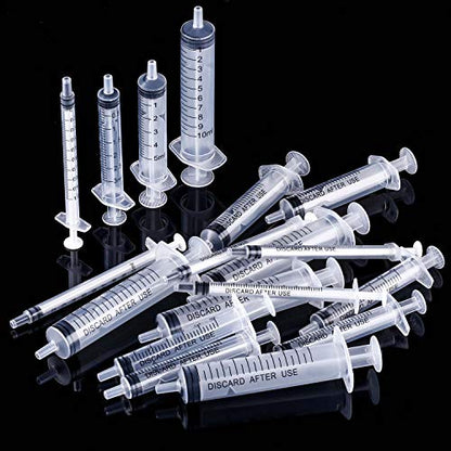 Frienda 20 Packs Large Plastic Syringe Measuring Syringe Tools Dispensing Multiple Uses (1 ml/ 3 ml/ 5 ml/ 10 ml) - size: 1 ml/ 3 ml/ 5 ml/ 10 ml