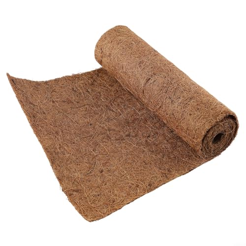 Natural Coconut Palm Mat Liner for Hanging Baskets Planters Terrariums Cuttable Coir Floor Mat Reptile Habitat Garden Decor 20x100cm(25 x 100cm) - size: 25 x 100cm