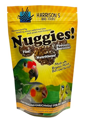 Harrison's Bird Foods Nuggies Treats - A Revolutionary High Potency Nuggets Treat Designed to Support Bird Health and Diet Transitions, 196g