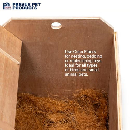 Prevue Pet Products Small Animal Coco Bed Fibers 2.5 lbs - 100% Natural Sterilized Coconut Fiber to Nest, Bedding & Replenishing Toys, Enrichment Material for Birds, Hamsters, Gerbils, & Small Pets