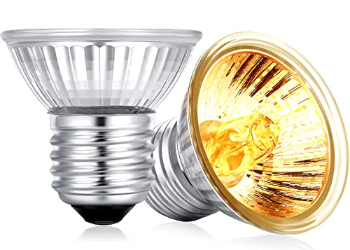 Reptile UV Bulbs, 2 Pack 50W Basking Heat Lamps, Habitat Basking Heat Bulb, UVB Light for Terrariums (E27, 110V) - color: 50w Bulb