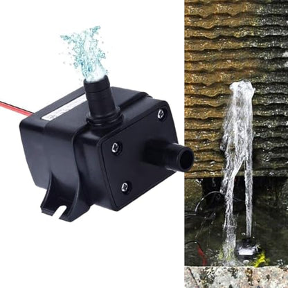 12V for mini Submersible Water Pump Quiet Lightweight for Aquarium Fountain Pond Terrarium Salt Fresh Water Black 4.1x3.4x5.5cm