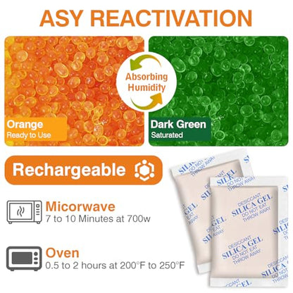 100PCS 5g Silica Gel Packets, Moisture Absorbers Rechargeable Desiccant Beads for Storage, Food, Jewelry, Electronics, 3D Printer Filament, Clothes, Iron Tools, Precision Instruments - size: 5g * 100 pack