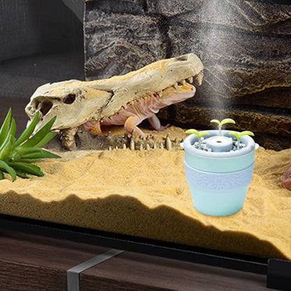 Reptile Humidifier Fogger USB 200ml Auto Shut-Off Reptile Fogger with Cute Design Quiet Cool Mist Maker for Lizard Snake Tortoise Humidifier.-