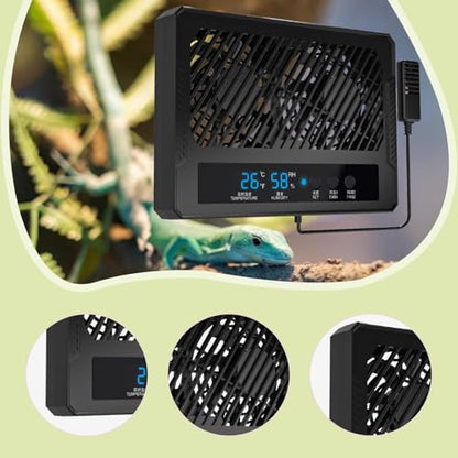 Ventilation Fan for Reptile Enclosure Double Fan for Humid Environments, and