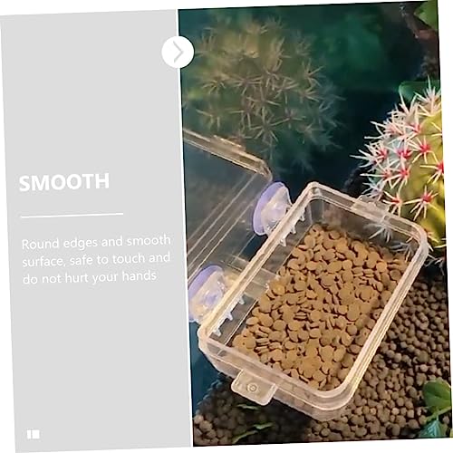 Crested Gecko Food Dish Escape Feeder Suction Cup for Reptile Habitat Accessories