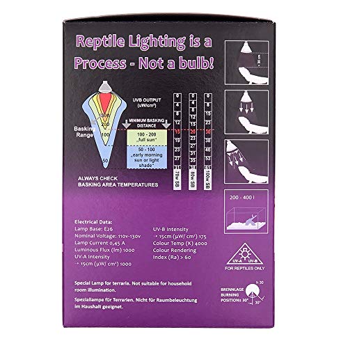 Mega-Ray Mercury Vapor Smallest UV Light Bulb On The Planet for Reptile and Amphibian Use, UVA UVB IR, Great Way of Heat UV and basking, High-Intensity - 70 Watts