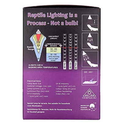 Mega-Ray Mercury Vapor Smallest UV Light Bulb On The Planet for Reptile and Amphibian Use, UVA UVB IR, Great Way of Heat UV and basking, High-Intensity - 70 Watts