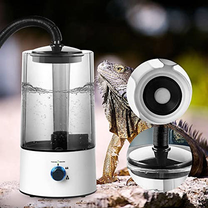 Reptile Humidifiers Mist with Telescopic Hose,4L Large Capacity Humidifier Machine Fogger, 110V Quiet Fog Machine Pet Supplies