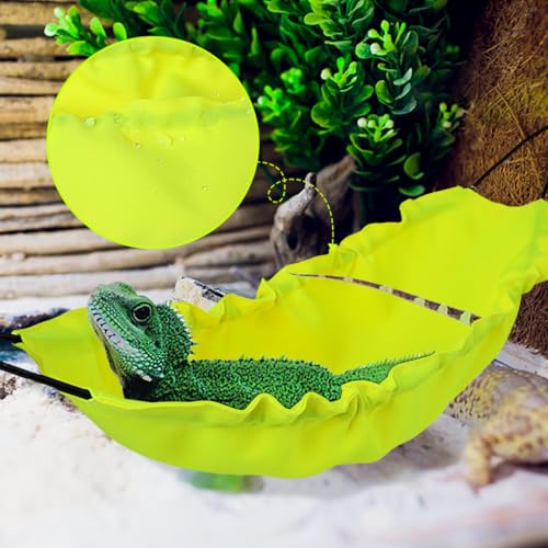 Reptile Hammock Bearded Dragon Lizard Lounger with Suction Cups Bearded Dragon Tank Accessories for Reptology Lizard, Geckos, Snakes, Lguana Reptiles - color: Fluorescent yellow