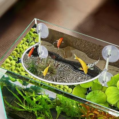 Aquarium Floating Plant Corral, Floating Plant Fence Fish Tank Accessories Aquarium Decoration for Intercepts Floating Plants, Fish Feeding (Aquarium Floating Plant Corral)