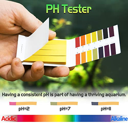 6 in 1 Aquascaping Tool Kit with PH Tester, Black Steel Aquatic Landscaping Equipment Perfect to Create A Stunning Underwater Scape for Fish Tank