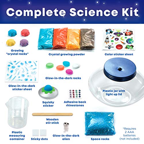 Creativity for Kids Crystal Space Terrarium Kit - Crystal Growing Kit for Kids - DIY STEM Science Kit for Boys and Girls (Ages 6+) - style: Space Terrarium