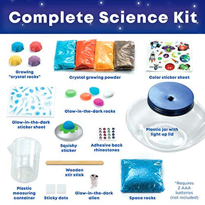 Creativity for Kids Crystal Space Terrarium Kit - Crystal Growing Kit for Kids - DIY STEM Science Kit for Boys and Girls (Ages 6+) - style: Space Terrarium