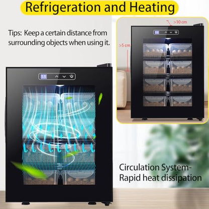 Reptile Incubator 33L Scientific Lab Incubator Digital Incubator Cooling and Heating Temperature can be Controlled at 50℉~104℉ Reptile Egg Incubator 110V Work for Small Reptiles - size: 33L
