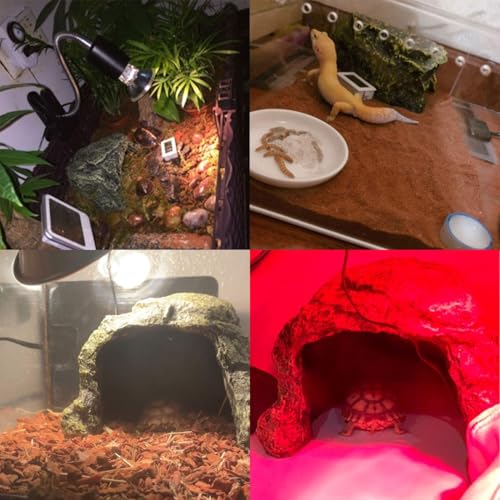 BNOSDM Reptile Hideout,Tortoise Hide Cave,Resin Rock,Bearded Dragon Hideaway,Turtle Basking Platform,Reptiles Habitat Decor Tank Accessories for Lizards Gecko Snakes Chameleon Frogs