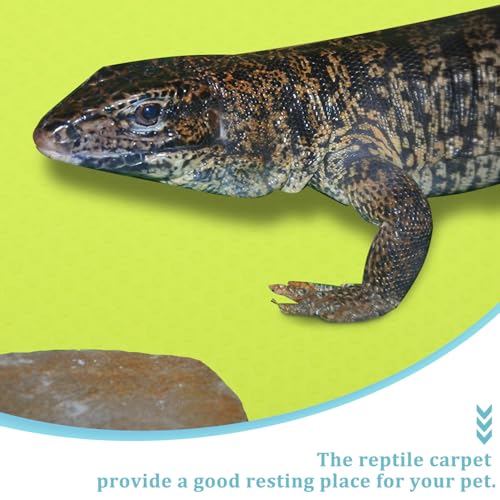 Ipetboom Crawling Blanket Reptile Carpet Reptile Substrate Mat Reptile Supplies Leopard Print Bedding Gecko Bedding Mat Bearded Dragon Accessories Snake Cage Accessories Reptile Cage Carpet - color: Light Green