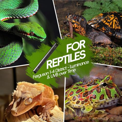 16-Inch UVB Reptile Light, Dimmable UVA UVB Lamp with Timer | 15W 6500K, 4 UVI Modes, Aluminum Fixture, For Turtles, Snakes, Turtle, Bearded Dragons