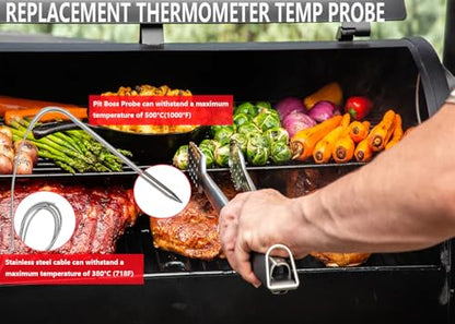 2-Pack Temp Meat Probe Replacement for Pit Boss Pellet Grills and Smokers, 3.5 mm Plug Thermometer Probes ，Compatible with Pit Boss Series Pellet Grill - size: Meat Probe