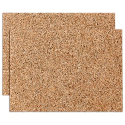 MAXPACE Natural Coconut Coir Liner Sheets - 14x11inch 2 Pcs Coco Fiber for Plant, Planter, Window Basket, Garden Decoration, and Pet Reptile Carpet or Mat