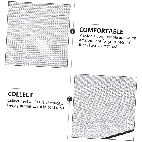 balacoo Reptile Heat Pad Small Animal Warm Pad Parrot Mat Mini Pet Pad Winter Insulation Thermal Pad Outdoor Heated Pad Small Pet Cage Liner for Rabbit Hedgehog 42x28cm Silver Terrarium Heating Pad