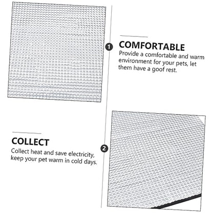 balacoo Reptile Heat Pad Small Animal Warm Pad Parrot Mat Mini Pet Pad Winter Insulation Thermal Pad Outdoor Heated Pad Small Pet Cage Liner for Rabbit Hedgehog 42x28cm Silver Terrarium Heating Pad