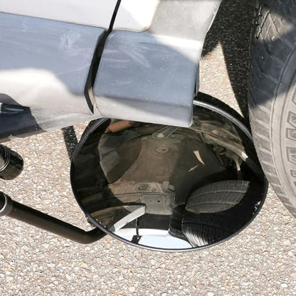 Under Vehicle Inspection Mirror - 12 Inch Convex Search Mirror with Wheels and LED Light for Security Check Under Cars, Trucks and Equipments - size: 12" with Wheels
