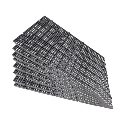 12 Pcs Aquarium Fish Tank Divider, Plastic Egg Crate Grid Divider Tray,Egg Crate for Mixed Breeding Light Diffuser(Black 30 * 15cm/11.81 * 5.9" -4.5mm Hole - color: Black, size: 30*15cm/11.81*5.9" -4.5mm Hole