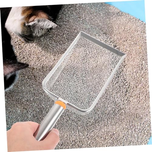 Stainless Steel Cat Litter Scoop Non Stick Sifting Tool for Easy Cleaning Fine Mesh Design for Litter Box Reptile Waste Practical Pet Accessory for Cat Owners