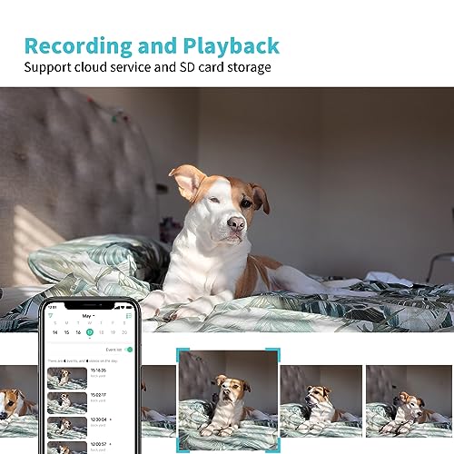 Armorcope Pet Camera, 2K HD Dog Camera with Phone APP, 360° Pan/Tilt View Puppy Cam, One Click Call for Baby Monitor, MagivPix Night Vision,Motion Tracking Alarm with Cloud/Local SD -2 Pack - style: 2 Pack